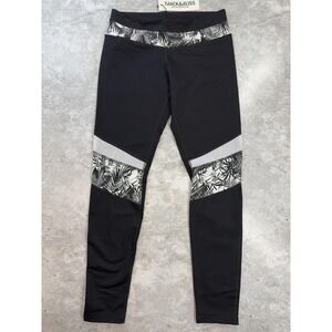 Track & Bliss Bondi Leggings Womens Medium Palm Trees Yoga Activewear‎ Pants
